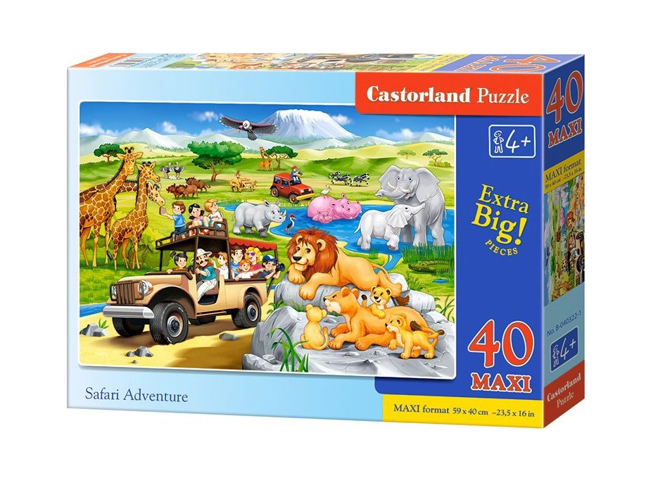 CASTORLAND Puzzle Dobrodružství na Safari MAXI 40 dílků