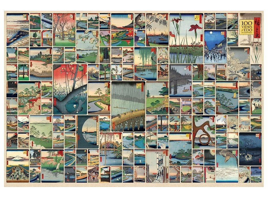 COBBLE HILL Puzzle 100 slavných pohledů z období Edo 2000 dílků