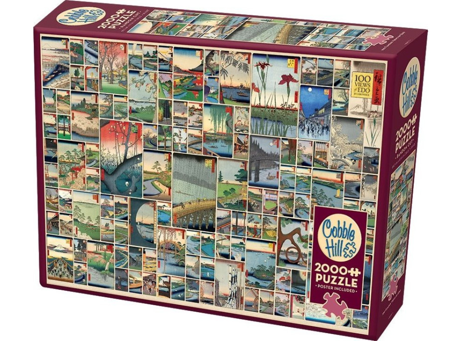 COBBLE HILL Puzzle 100 slavných pohledů z období Edo 2000 dílků
