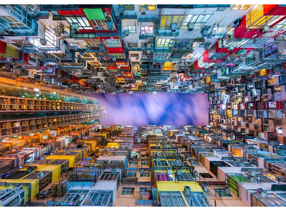 ENJOY Puzzle Barevný bytový dům, Hongkong 1000 dílků