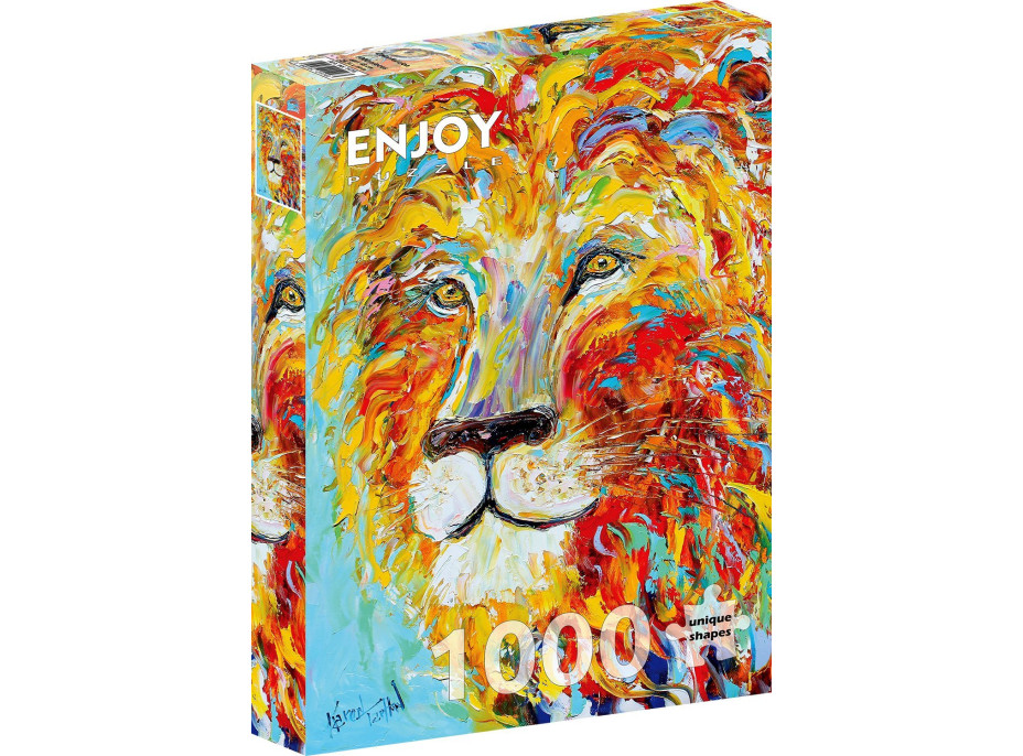 ENJOY Puzzle Barevný lev 1000 dílků