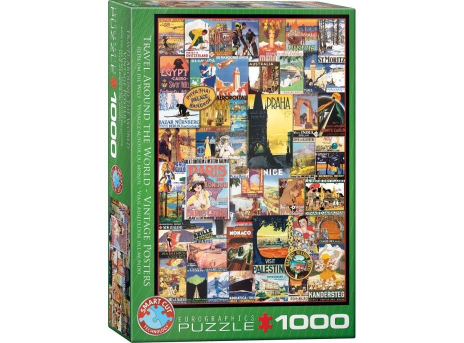 EUROGRAPHICS Puzzle Cestovatelské plakáty 1000 dílků