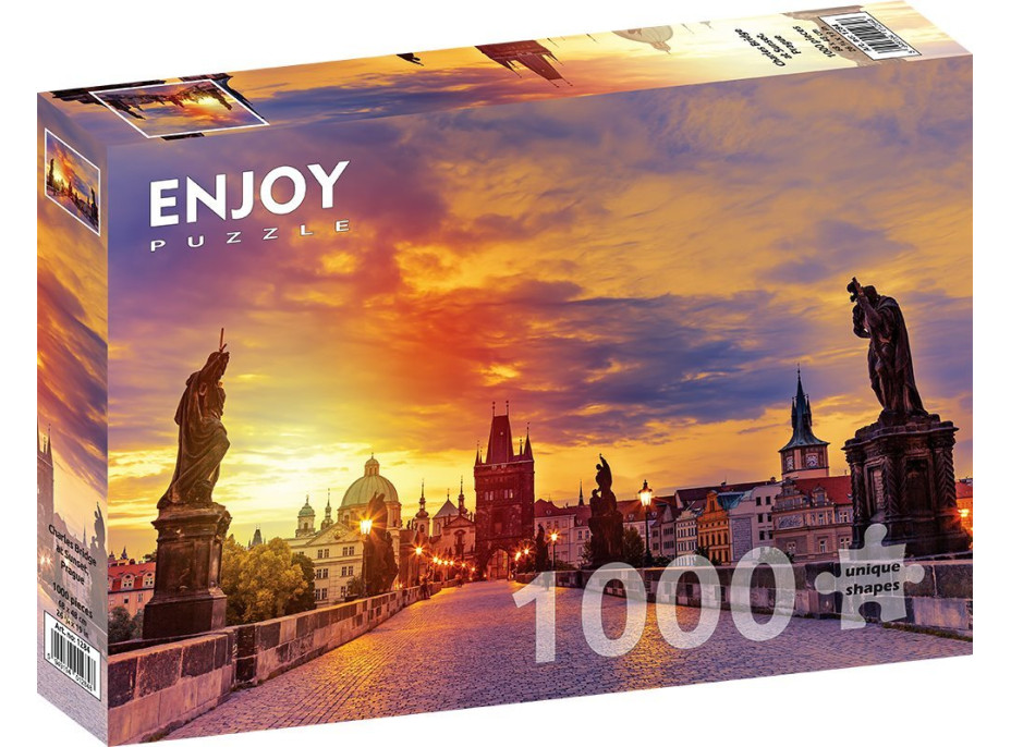 ENJOY Puzzle Karlův most při západu slunce, Praha 1000 dílků