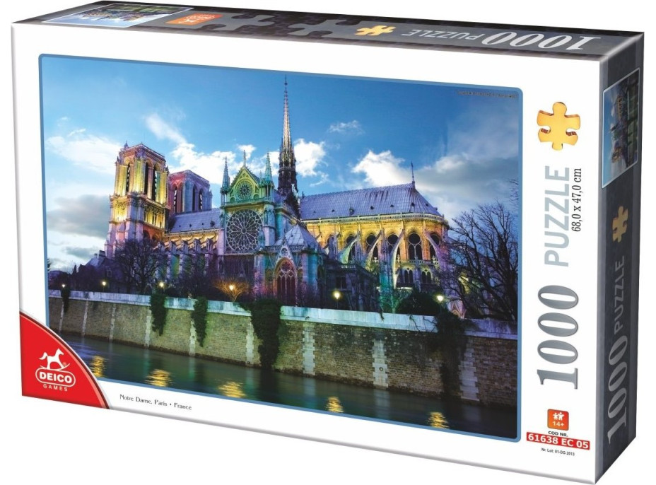 DEICO Puzzle Notre Dame, Paříž 1000 dílků