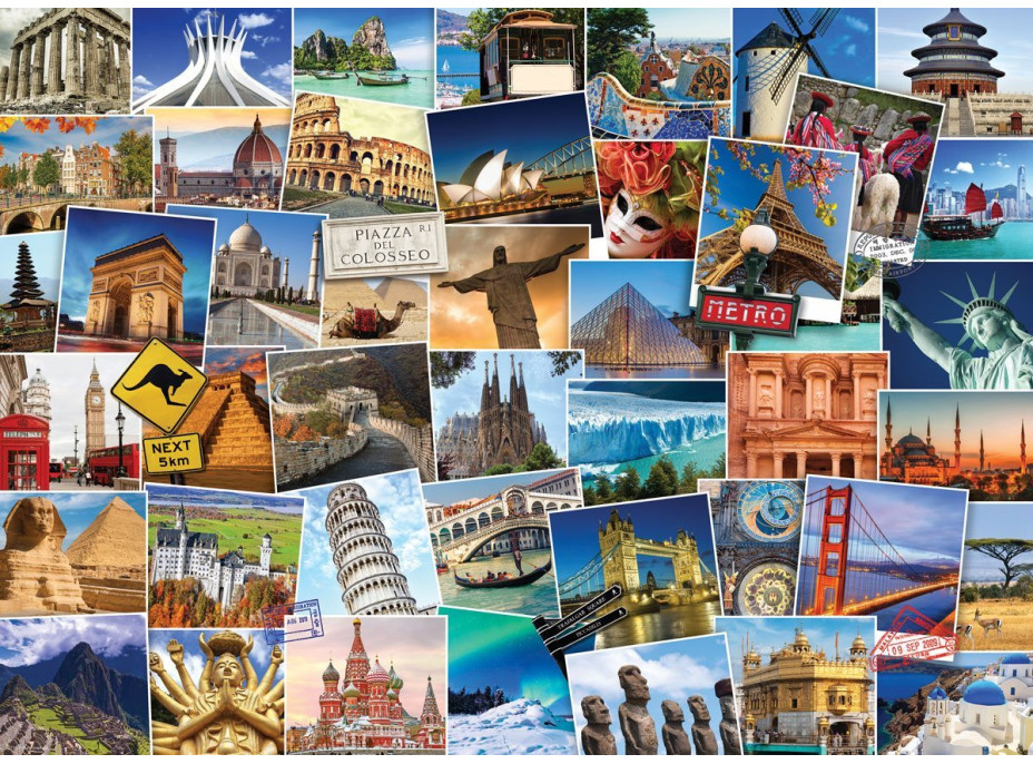 EUROGRAPHICS Puzzle Světoběžník - celý svět 1000 dílků