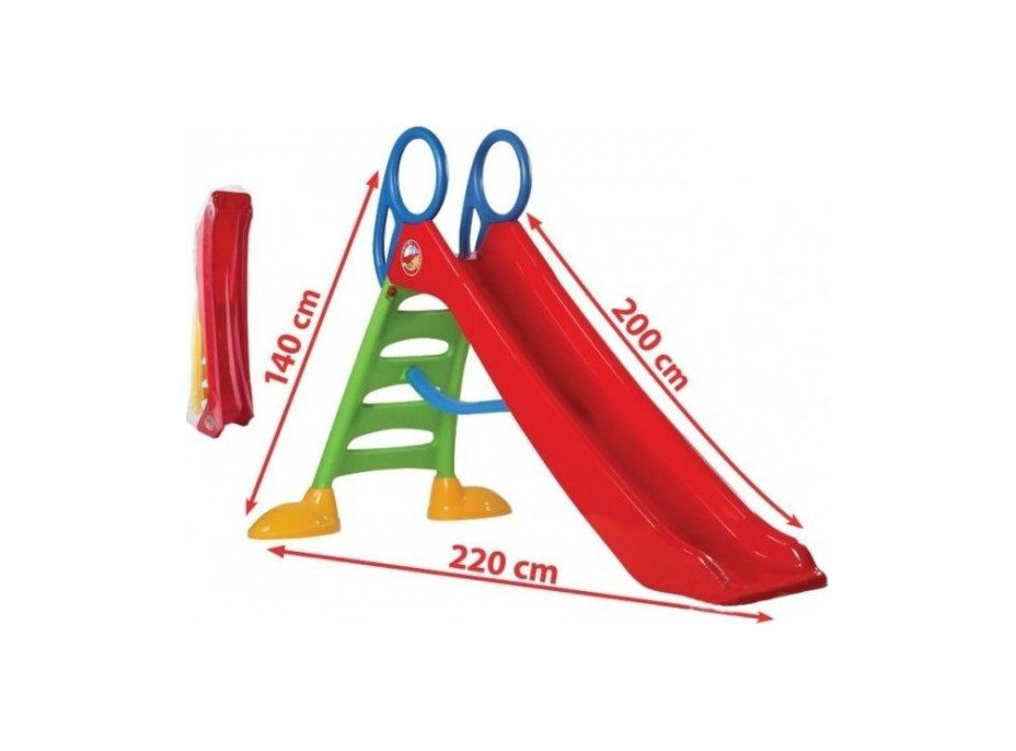 DOHÁNY Skluzavka 200cm červená