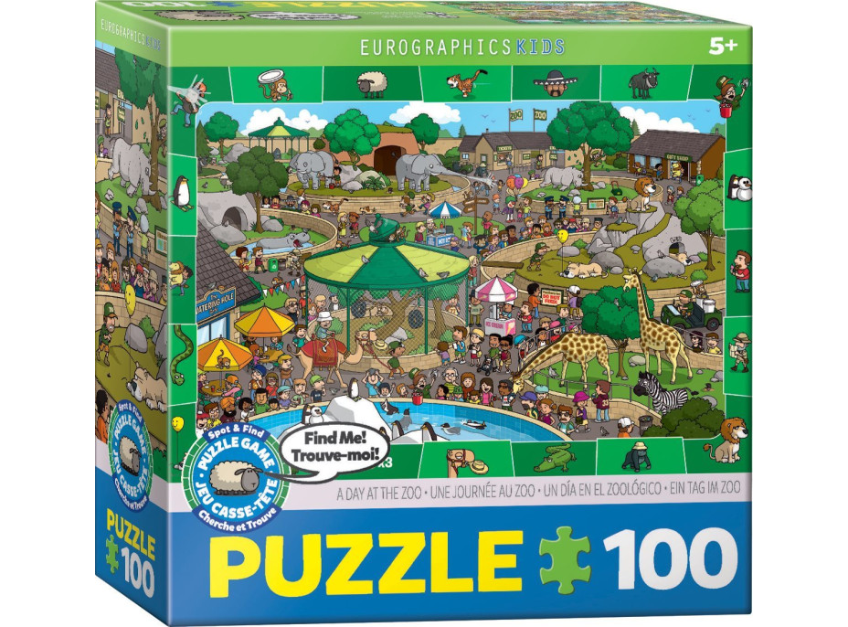 EUROGRAPHICS Spot & Find puzzle Den v zoo 100 dílků