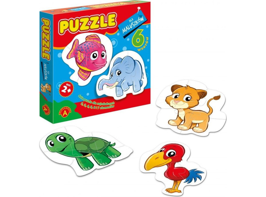 ALEXANDER Baby puzzle Zvířátka v ZOO 6v1 (2-7 dílků)