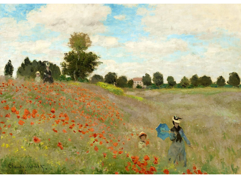 ENJOY Puzzle Claude Monet: Makové pole 1000 dílků