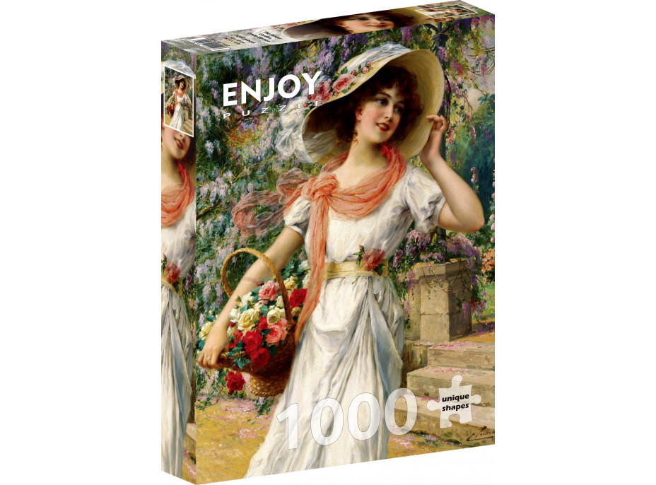 ENJOY Puzzle Emile Vernon: Květinová zahrada 1000 dílků