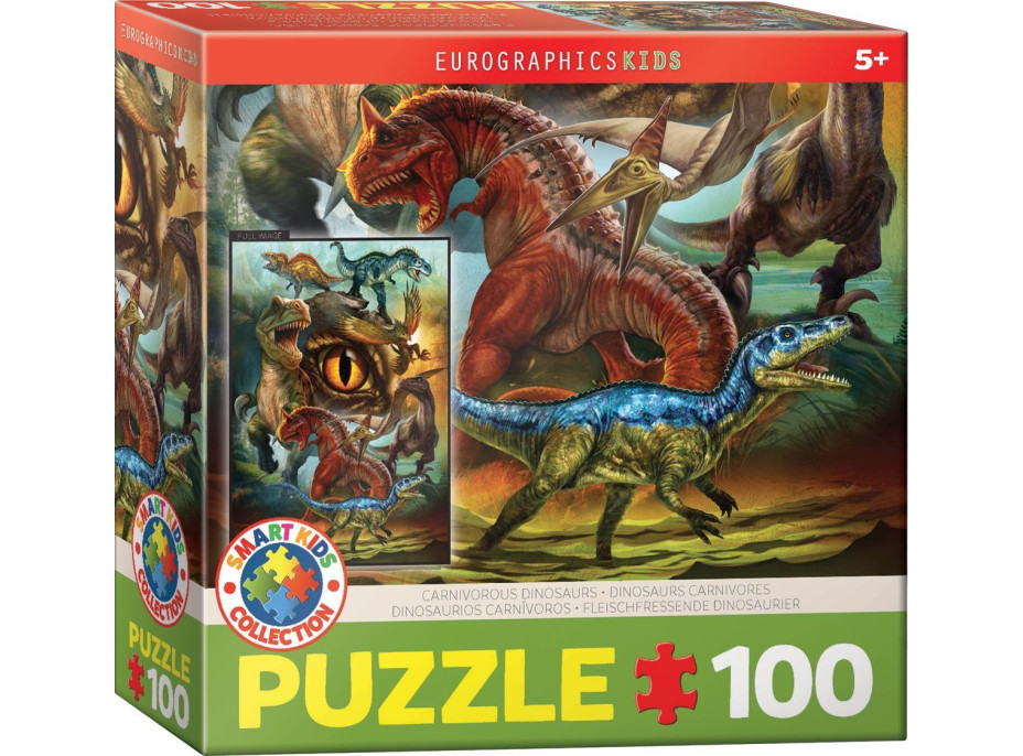 EUROGRAPHICS Puzzle Masožraví dinosauři 100 dílků