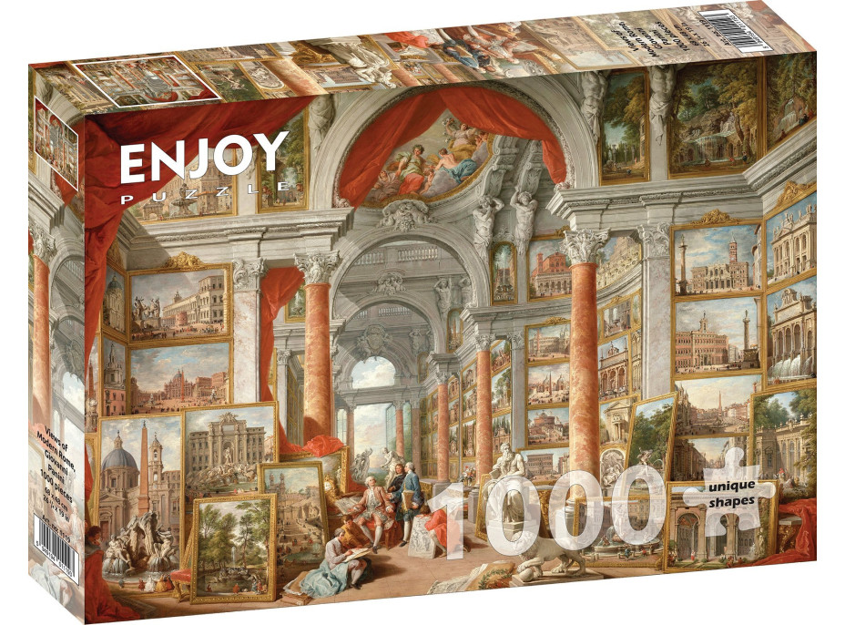 ENJOY Puzzle Paolo Panini: Pohled na moderní Řím 1000 dílků