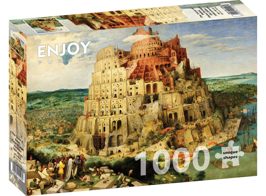 ENJOY Puzzle Pieter Bruegel: Babylonská věž 1000 dílků