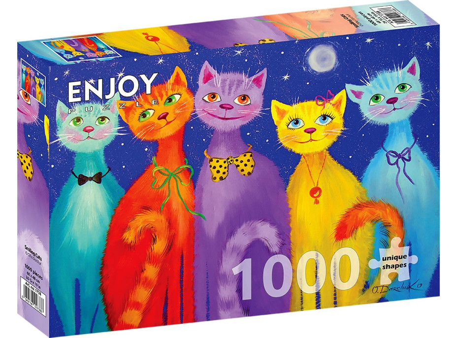 ENJOY Puzzle Usměvavé kočky 1000 dílků