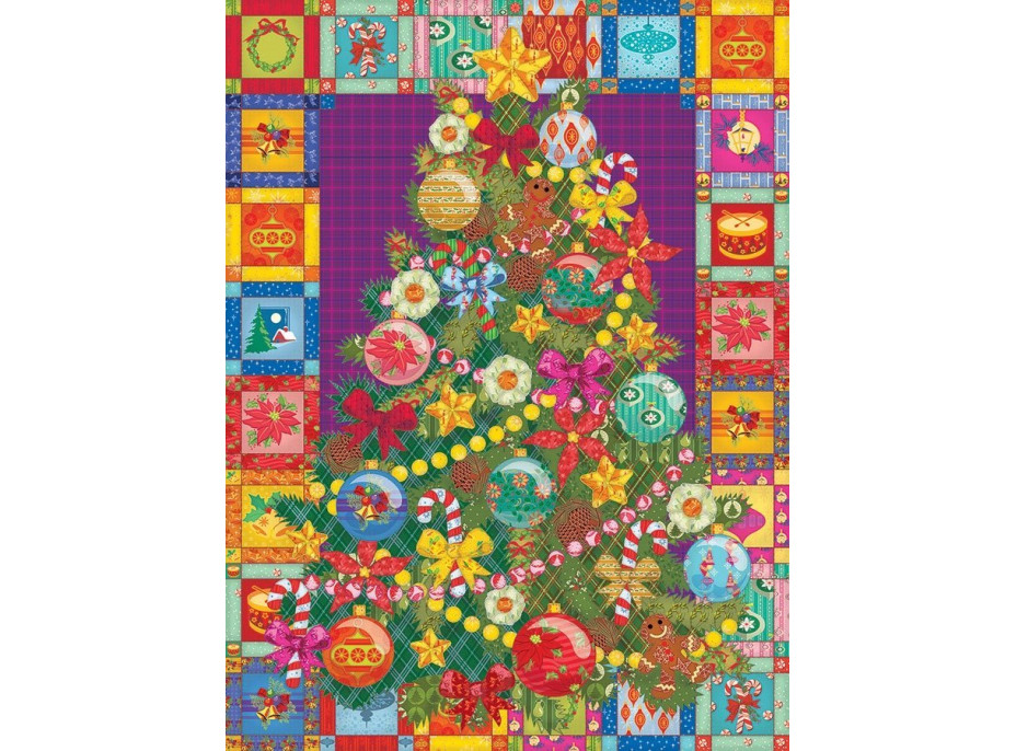 COBBLE HILL Puzzle Vánoční stromek na přikrývce XL 275 dílků
