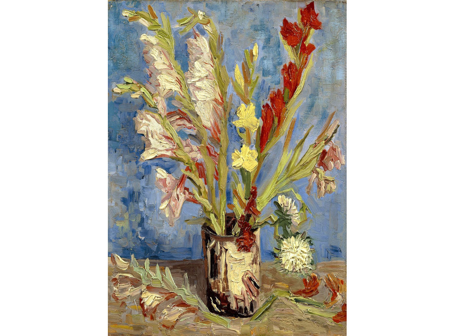 ENJOY Puzzle Vincent Van Gogh: Váza s gladiolami a čínskými astrami 1000 dílků