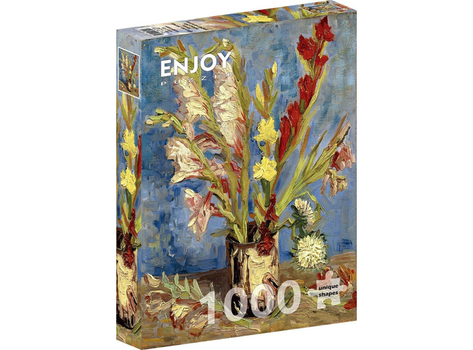ENJOY Puzzle Vincent Van Gogh: Váza s gladiolami a čínskými astrami 1000 dílků