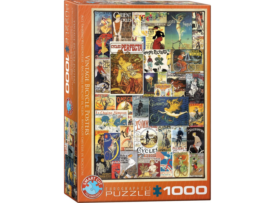 EUROGRAPHICS Puzzle Vintage cyklistické plakáty 1000 dílků
