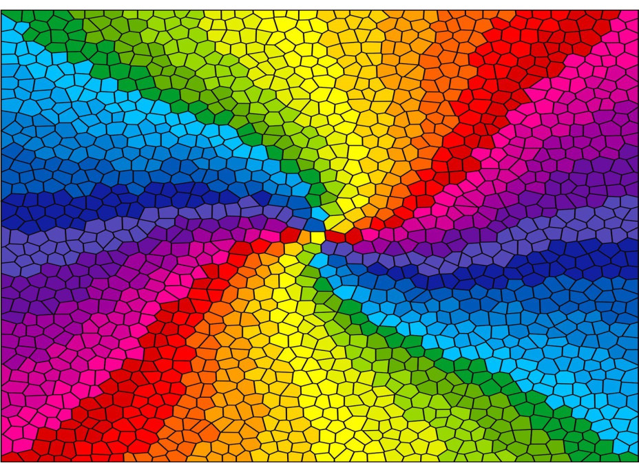 ENJOY Puzzle Vitráž duhový výbuch 1000 dílků