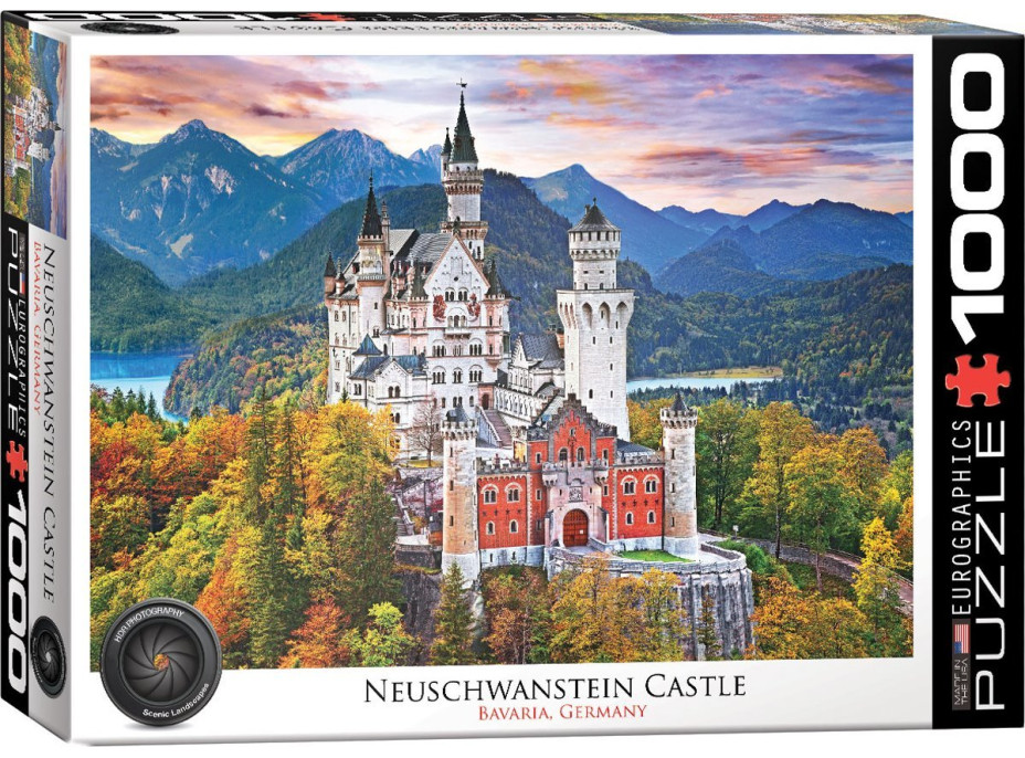 EUROGRAPHICS Puzzle Zámek Neuschwanstein (HDR) 1000 dílků