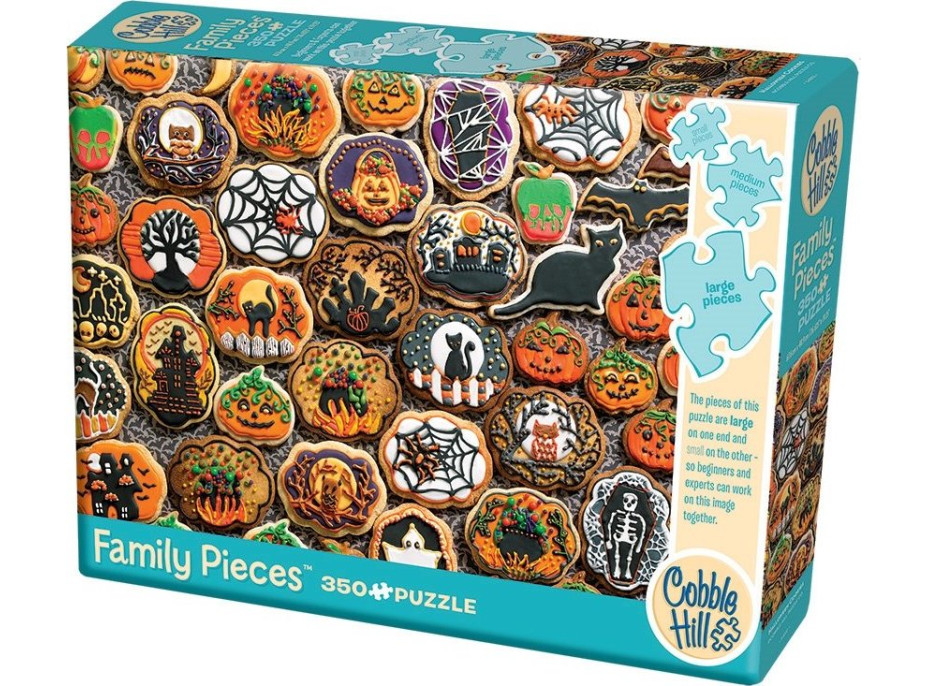 COBBLE HILL Rodinné puzzle Halloweenské perníčky 350 dílků