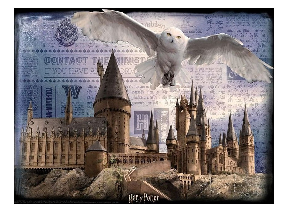 PRIME 3D Puzzle Harry Potter: Bradavická škola čar a kouzel 3D 500 dílků