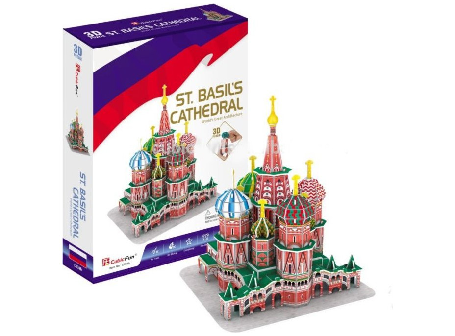 CUBICFUN 3D puzzle Chrám Vasila Blaženého 92 dílků