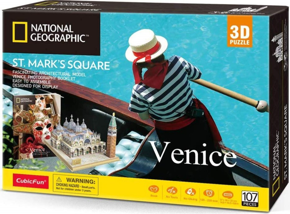 CUBICFUN 3D puzzle National Geographic: Náměstí svatého Marka 107 dílků