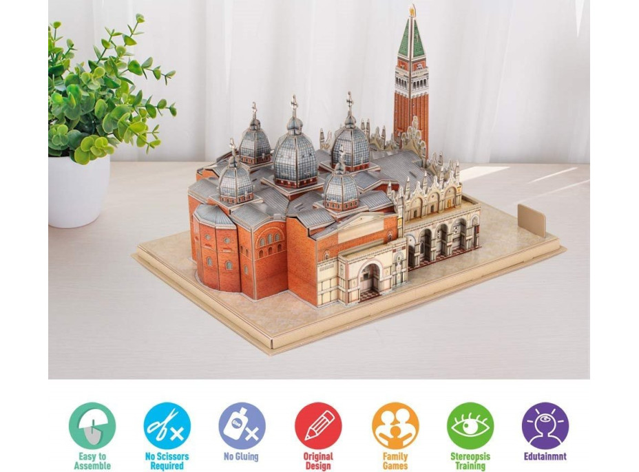 CUBICFUN 3D puzzle National Geographic: Náměstí svatého Marka 107 dílků