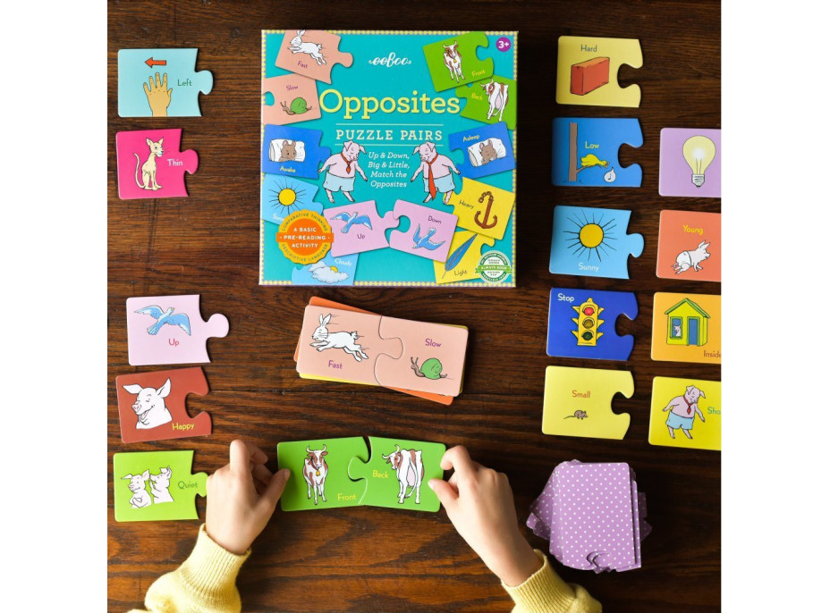 EEBOO Duo puzzle Protiklady (anglicky) 25x2 dílky
