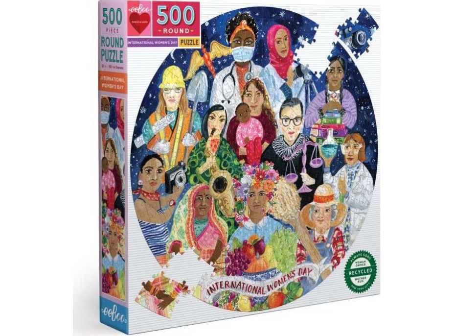 EEBOO Kulaté puzzle Mezinárodní den žen 500 dílků