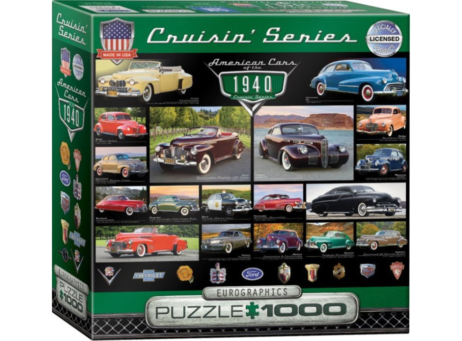 EUROGRAPHICS Puzzle Americká auta z roku 1940, 1000 dílků