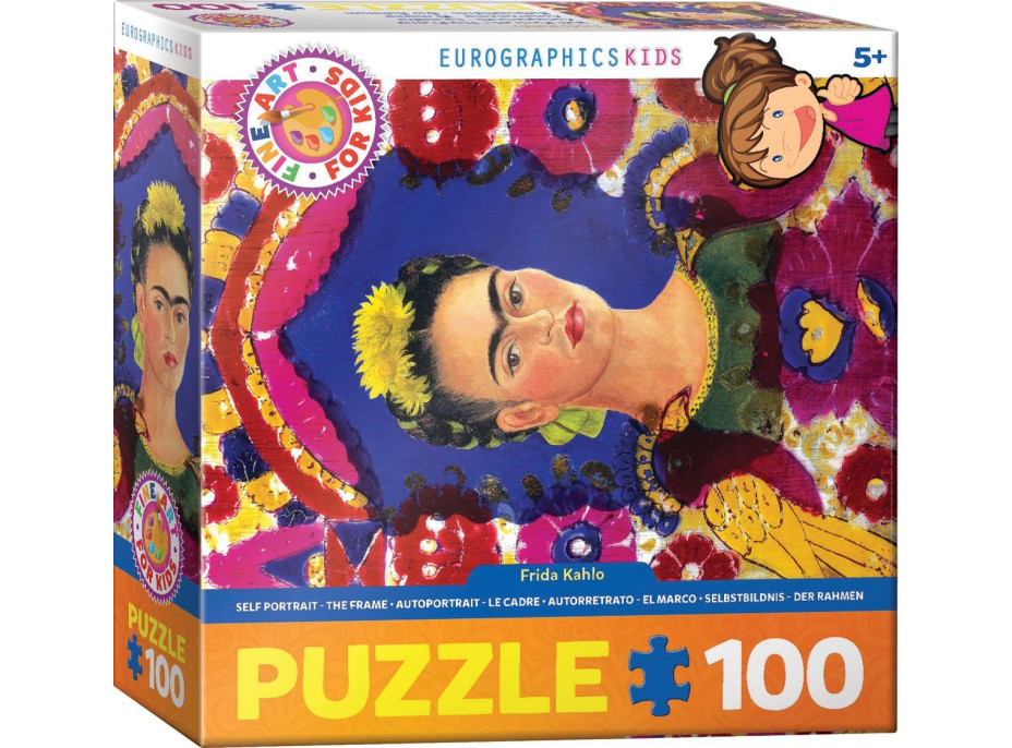EUROGRAPHICS Puzzle Autoportrét Frida Kahlo 100 dílků
