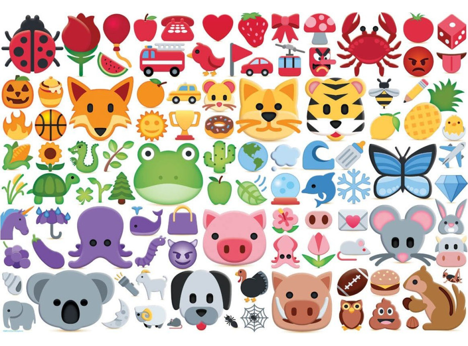 EUROGRAPHICS Puzzle Barevní Emoji 100 dílků