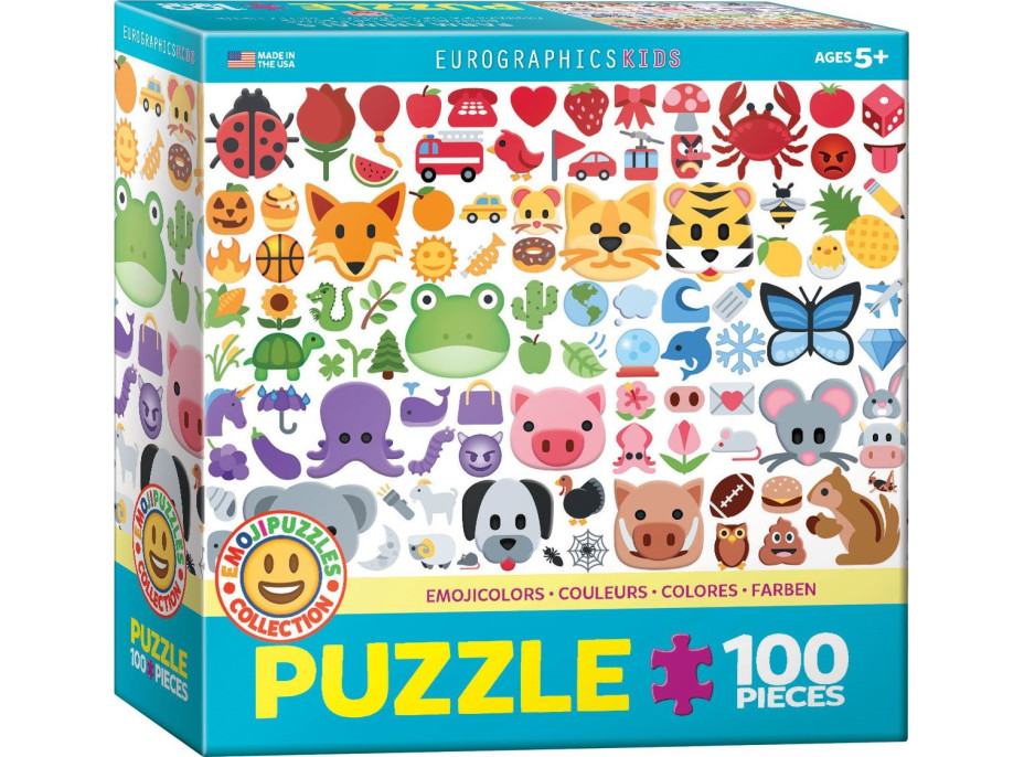 EUROGRAPHICS Puzzle Barevní Emoji 100 dílků