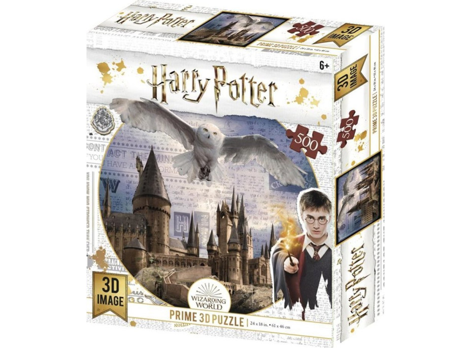 PRIME 3D Puzzle Harry Potter: Bradavická škola čar a kouzel 3D 500 dílků