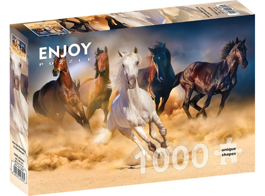 ENJOY Puzzle Koně cválající v poušti 1000 dílků