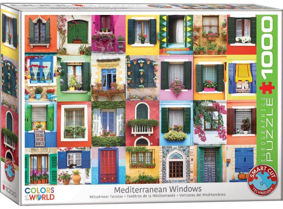 EUROGRAPHICS Puzzle Středomořská okna 1000 dílků