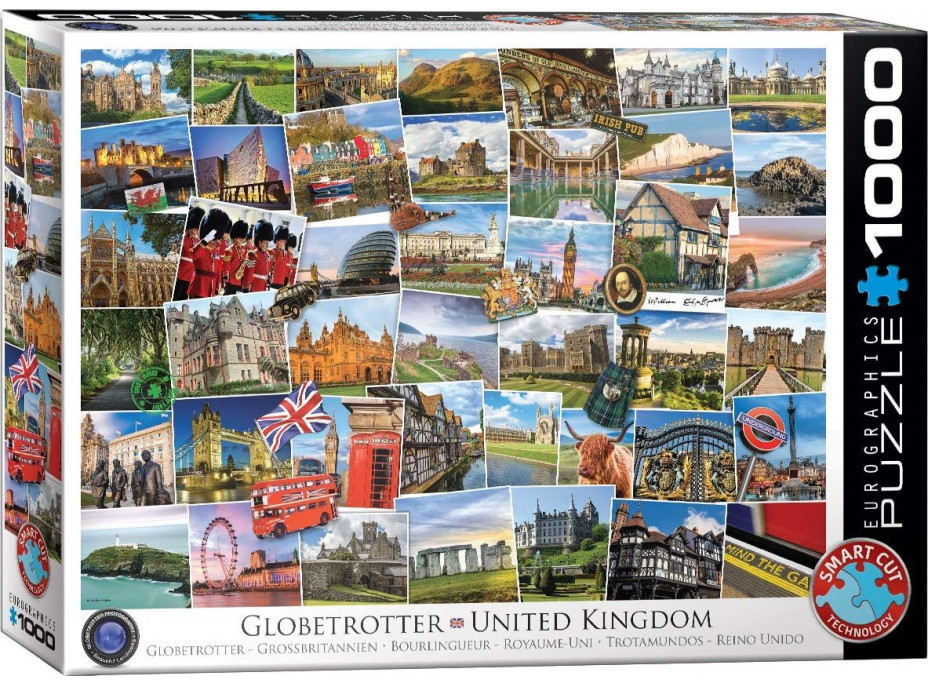 EUROGRAPHICS Puzzle Světoběžník - Velká Británie 1000 dílků