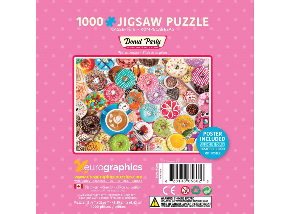 EUROGRAPHICS Puzzle v plechové krabičce Koblihová oslava 1000 dílků