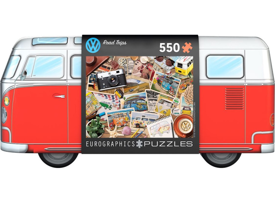 EUROGRAPHICS Puzzle v plechové krabičce Volkswagen Road Trip 550 dílků