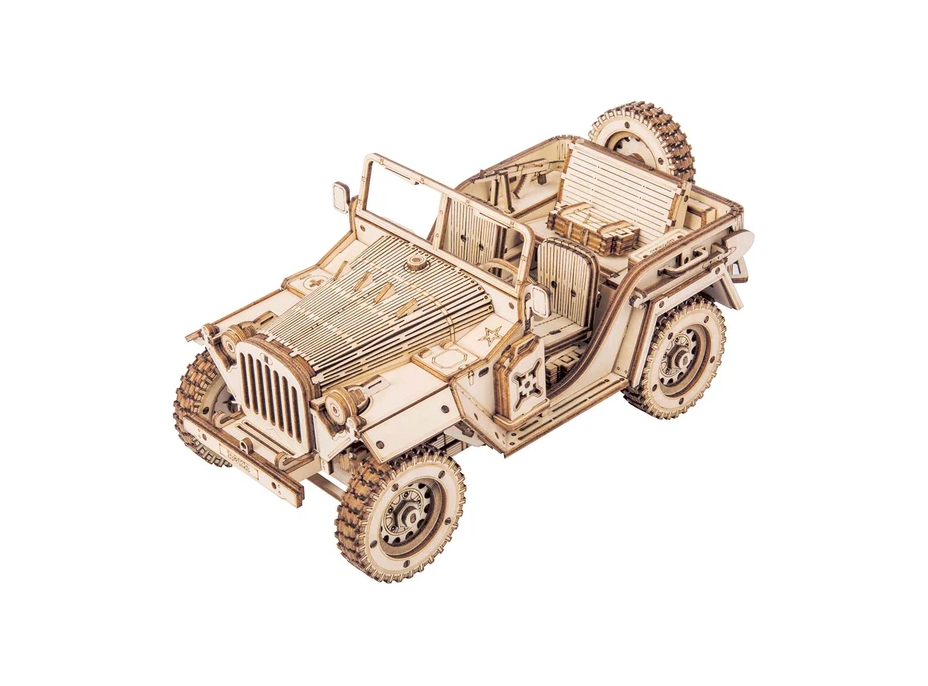 ROBOTIME Rokr 3D dřevěné puzzle Vojenský džíp 369 dílků