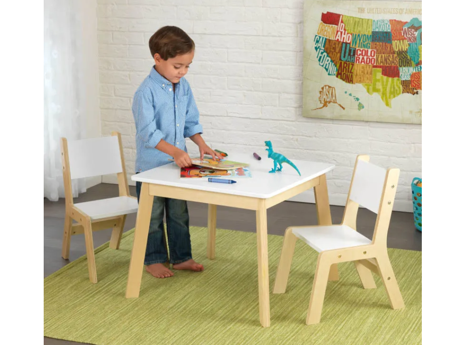 KIDKRAFT Stůl s židličkami - bílý