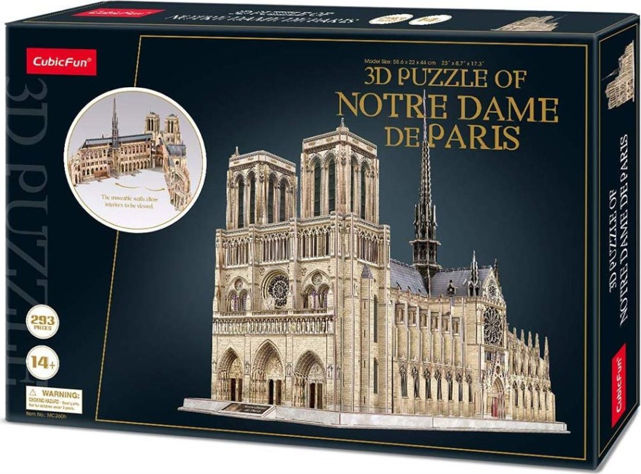 CUBICFUN 3D puzzle Katedrála Notre-Dame 293 dílků