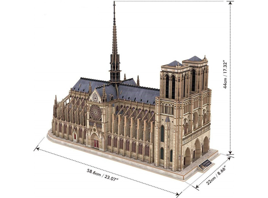 CUBICFUN 3D puzzle Katedrála Notre-Dame 293 dílků