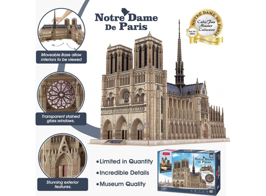 CUBICFUN 3D puzzle Katedrála Notre-Dame 293 dílků