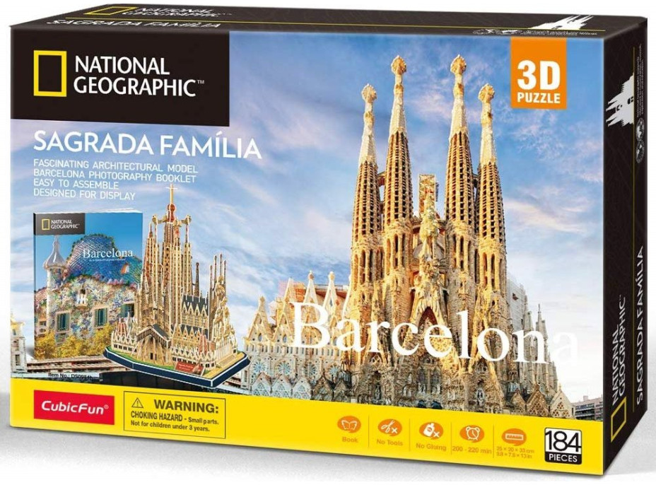 CUBICFUN 3D puzzle National Geographic: Sagrada Família 184 dílků