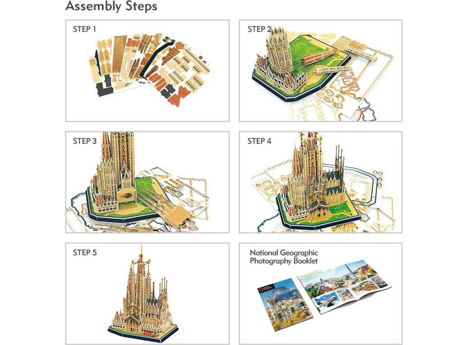 CUBICFUN 3D puzzle National Geographic: Sagrada Família 184 dílků