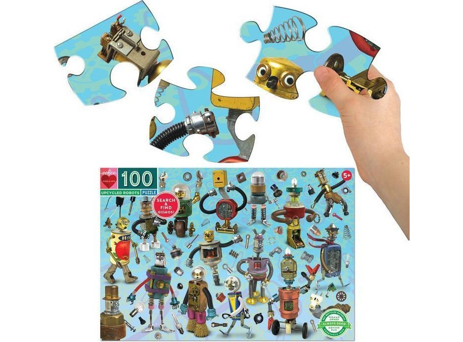 EEBOO Puzzle Roboti a součástky 100 dílků