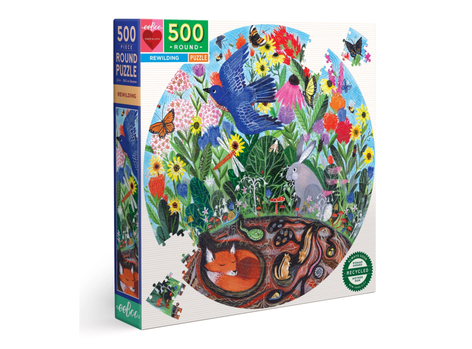 EEBOO Kulaté puzzle Divoká příroda 500 dílků